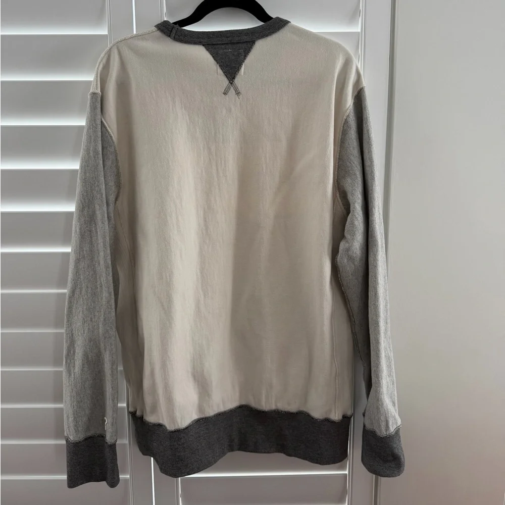 Todd Snyder Cream and Gray Two-Tone Sweatshirt - Picture 9 of 14